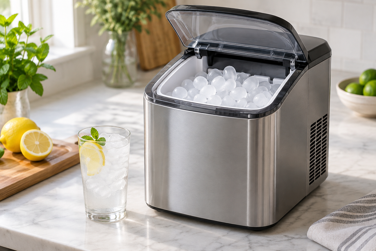 Bullet Ice Maker for Home in an unbranded landscape editorial image