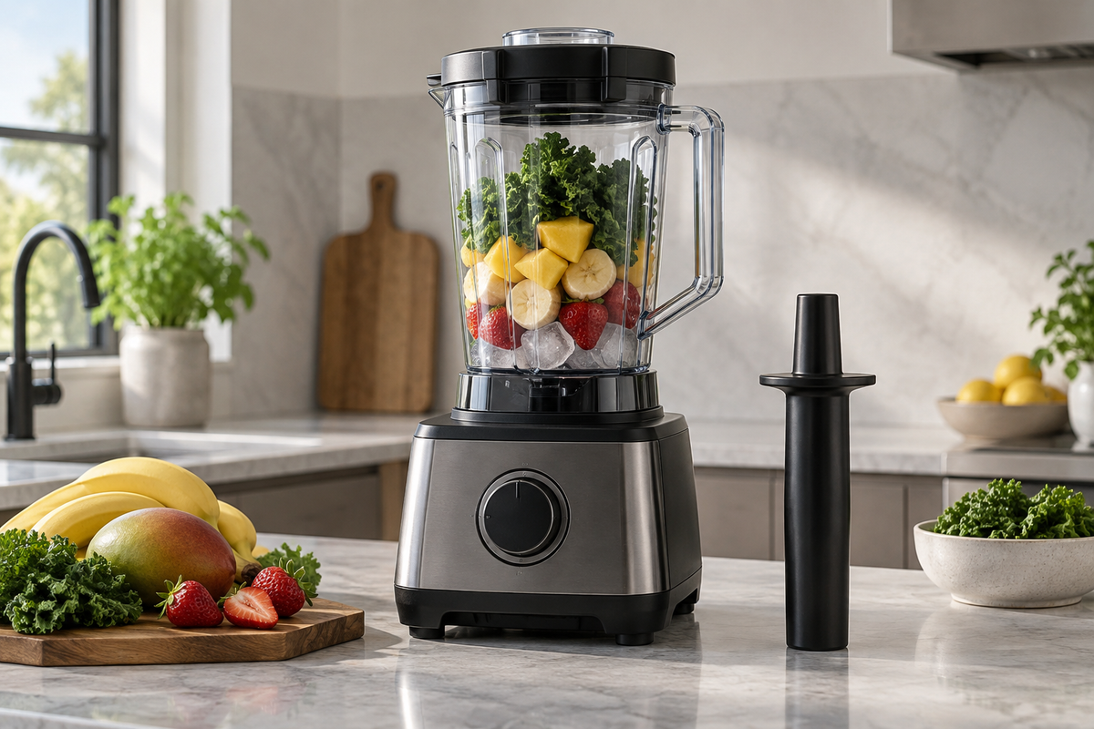 Countertop Blender With a Tamper in an unbranded landscape editorial image