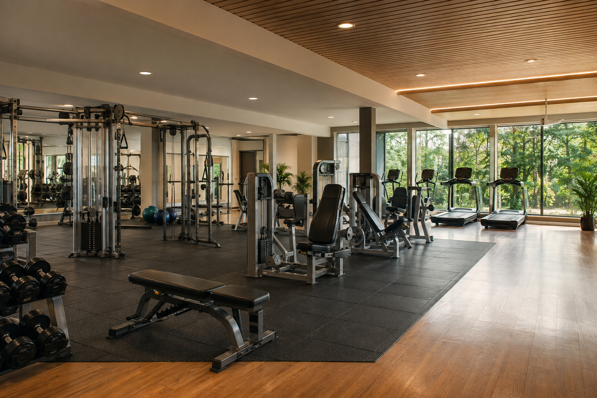 Welcoming fitness center with strength and cardio equipment