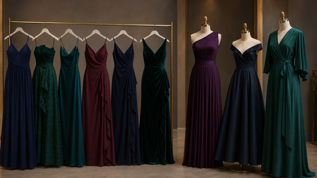 Formal dresses in sophisticated jewel tones