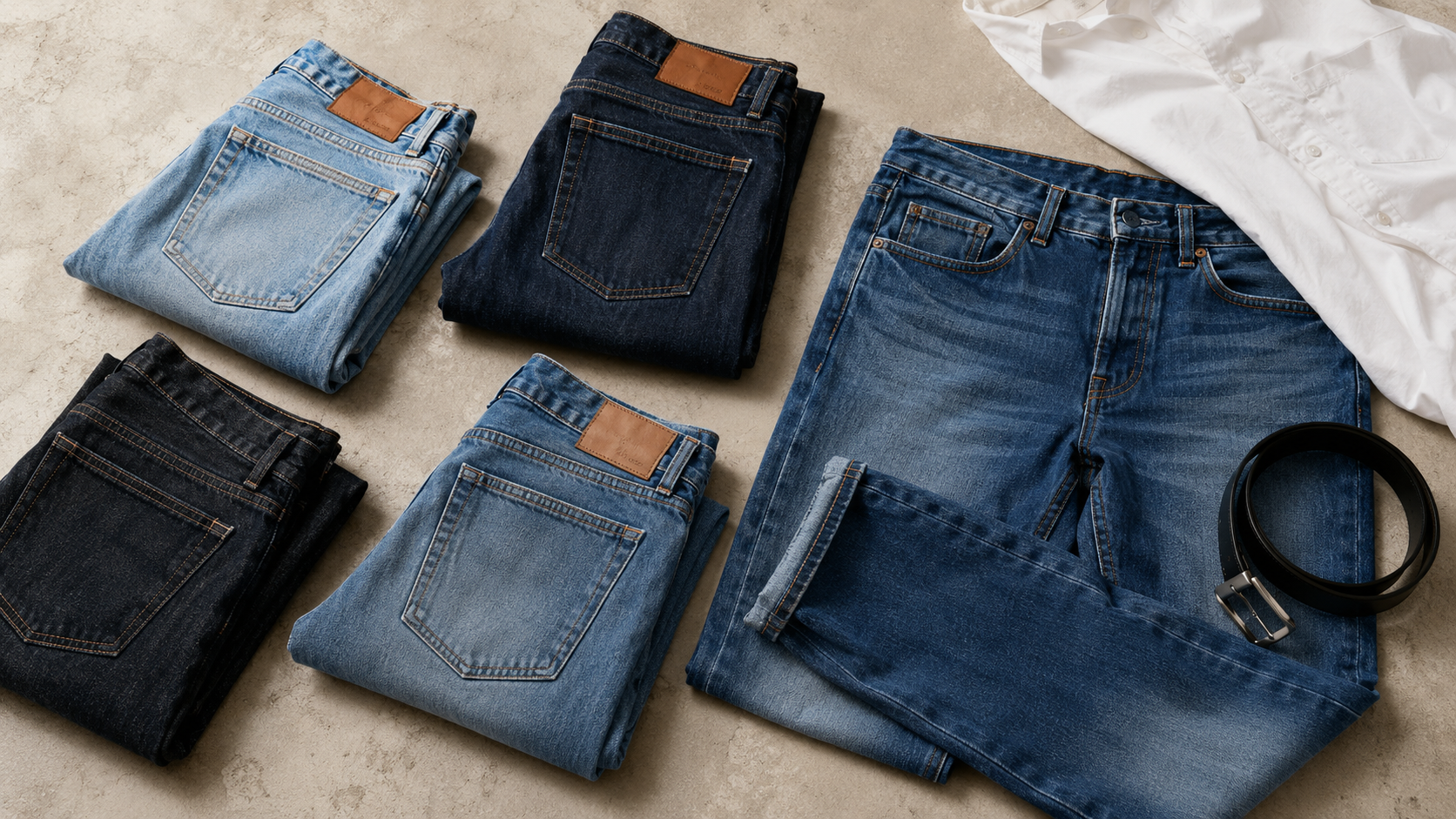 Jeans in multiple washes and everyday fits