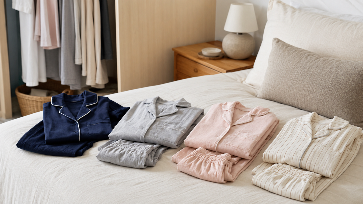 Comfortable pajama sets in soft calming colors