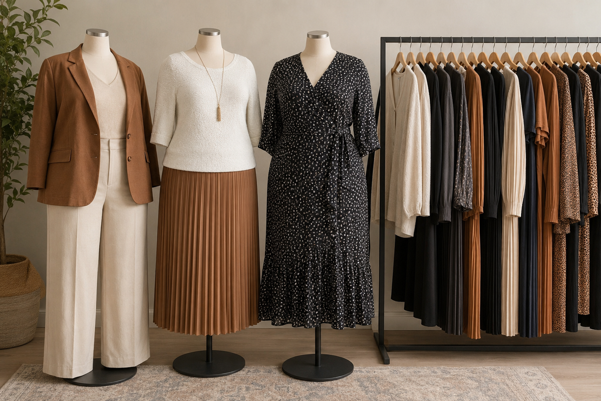 Coordinated plus size women's clothing collection