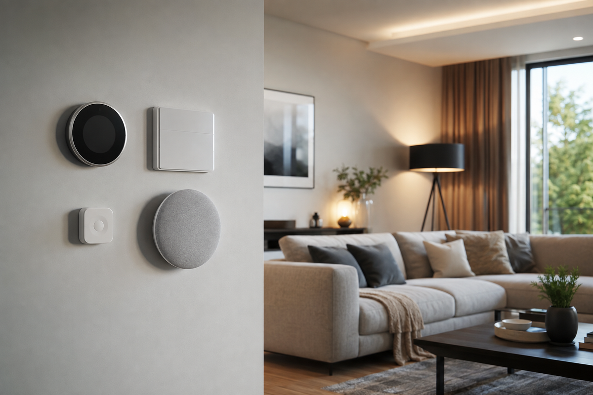 Generic smart home devices in a modern living room