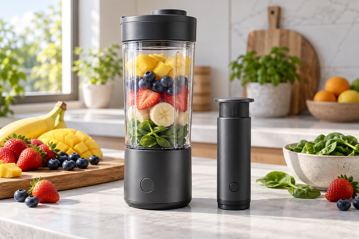 Conceptual portable vacuum blender and pump