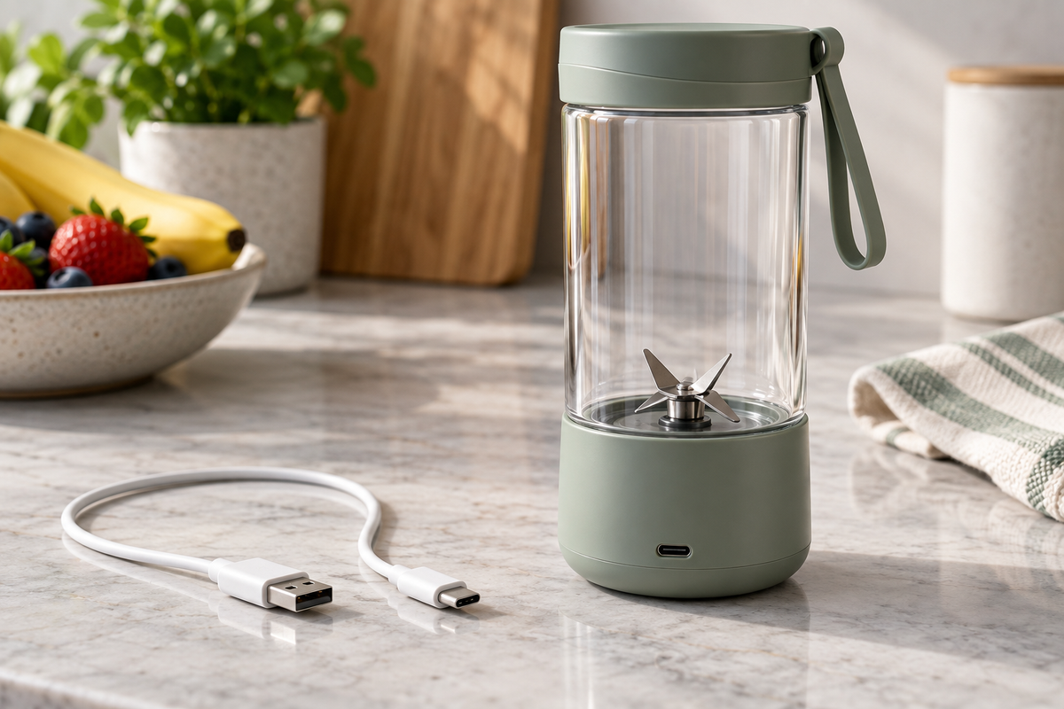 Portable blender with disconnected charging cable