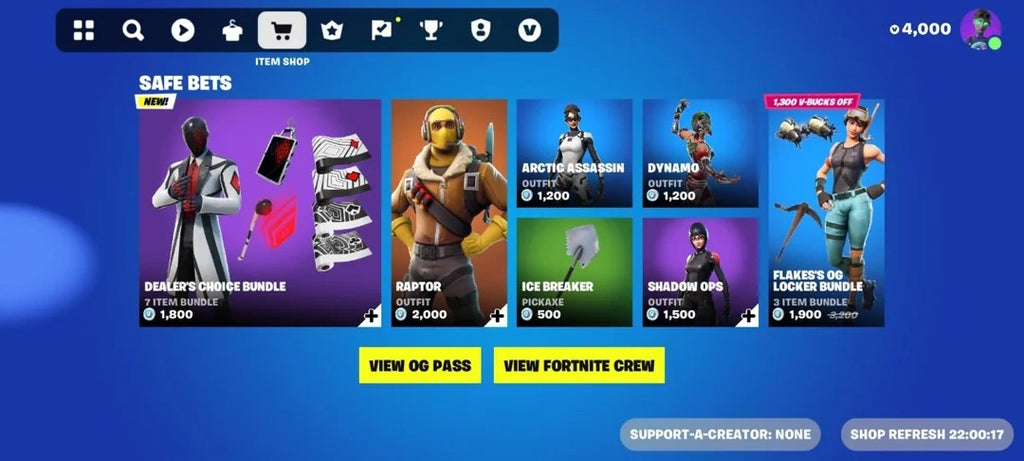 شحن 12500 V-Bucks فورت نايت سريع وآمن
