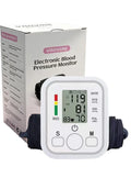 Upper Arm Blood Pressure Monitor Automatic Digital Heart Rate Pulse Meter Sphygmomanometer Tonometer with Large LCD Display Adjustable Cuff 22-42cm Dual Users Home Health Care Devices Support Type-C USB/AAA Battery Powered Sm