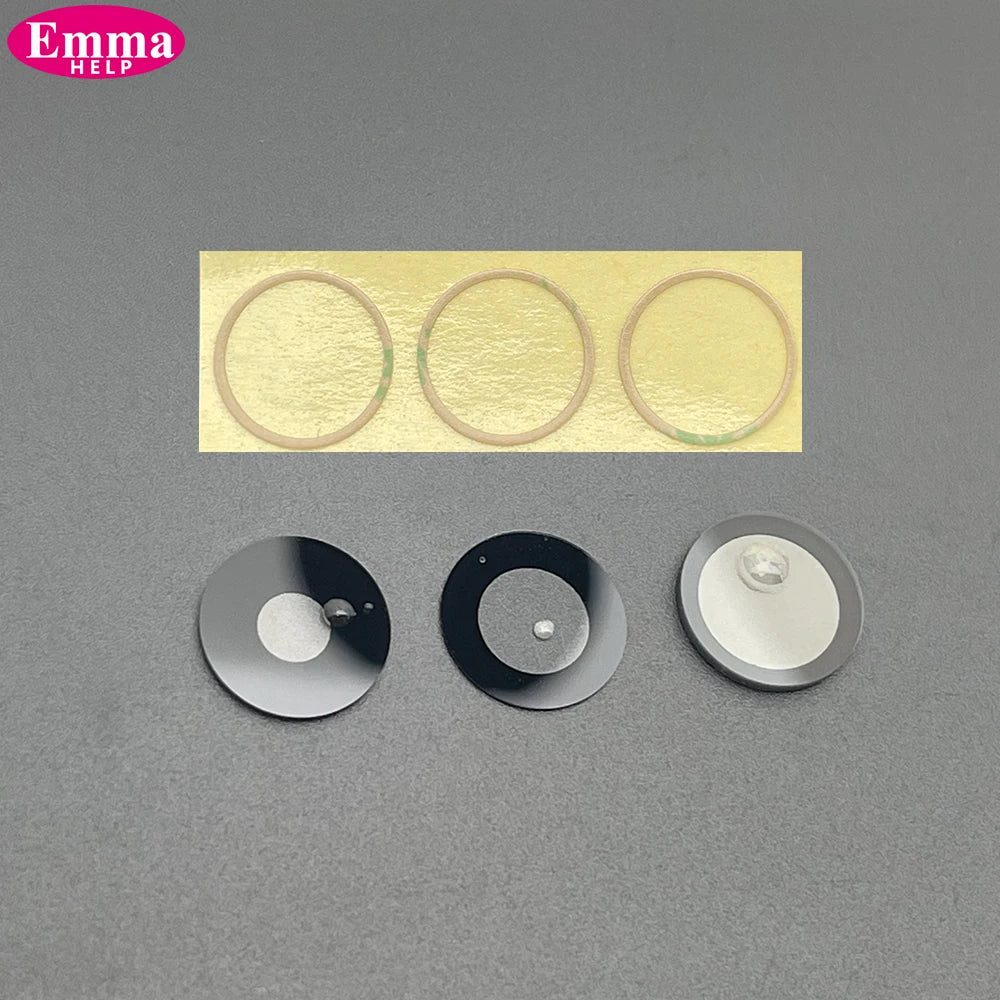EmmaHelp 10set Back Camera Glass for iPhone 15 14 13 12 16 17 Pro Max Rear Camera Lens Cover Replacement Sticker A+