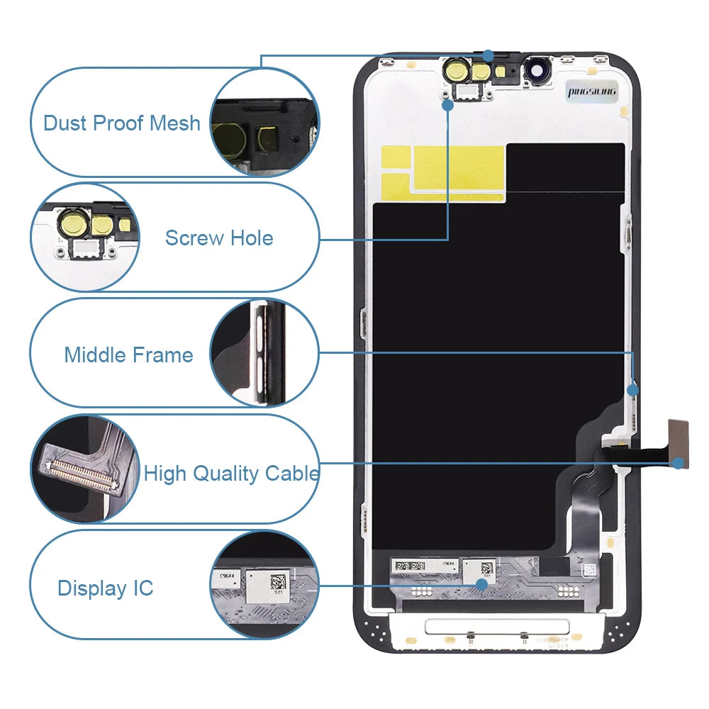 AAA+ OLED For iPhone X XR XS Max LCD Incell For iPhone 11 12 13 14 Pro Max 13 Mini 14 Plus LCD Display Screen Digitizer Assembly