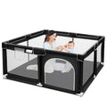 Baby Playpen, Extra Large Play Yard for Indoor & Outdoor Use, 360° Visibility Safe Play Area for Toddlers & Infants