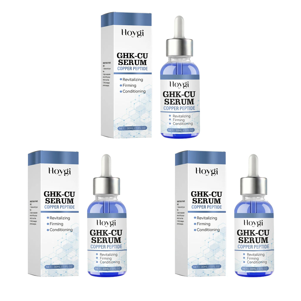 Hoygi Ghk-Cu Copper Peptide Face Serum Hyaluronic Acid Barrier Repair Brightening Effect Instant Hydration Skin Firming Anti-Wrinkle Fade Fine Lines Shrink Pores Facial Skin Care