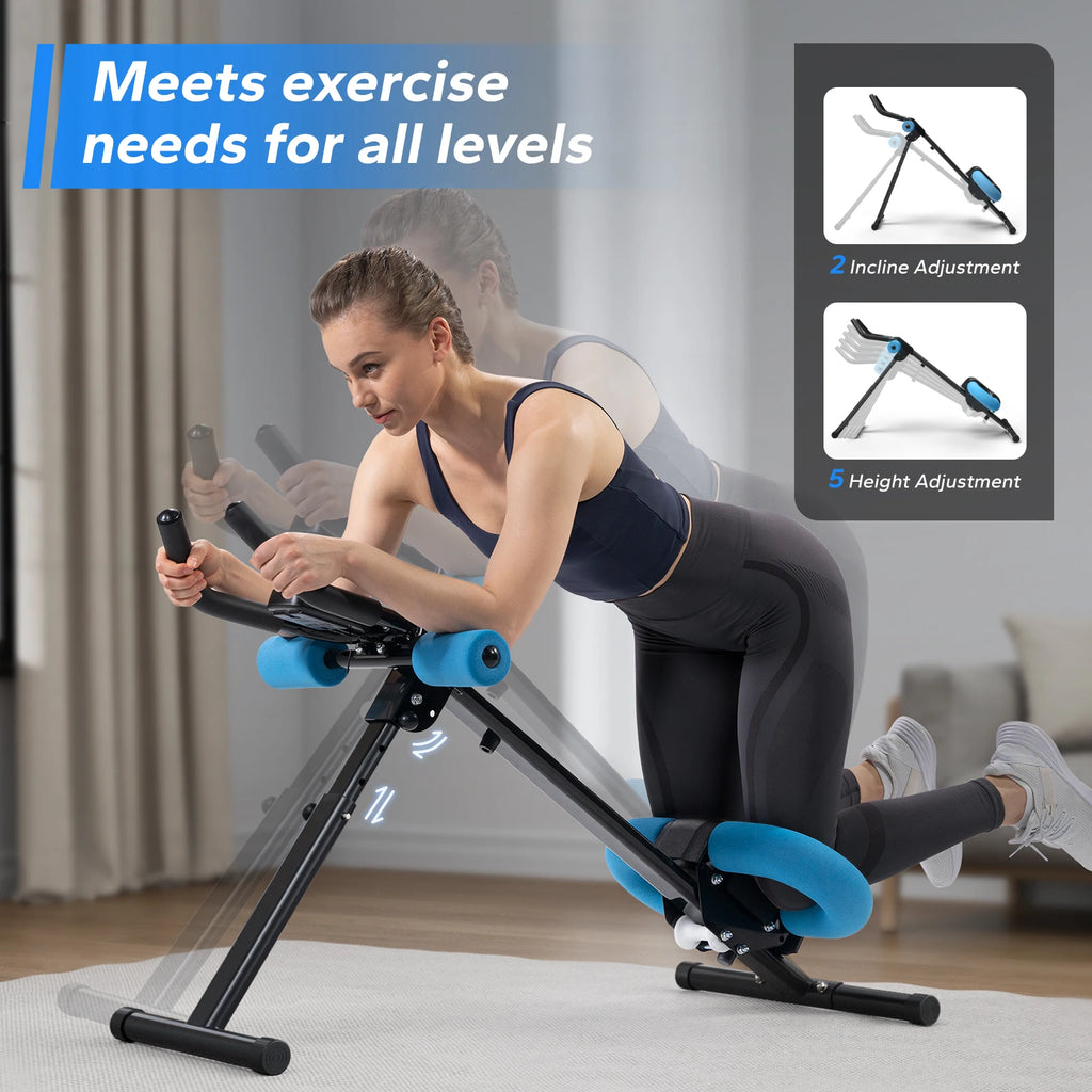 MERACH 2314 Ab Machine Adjustable Trainer Workout Foldable Knee Protection Abdominal Exercise Machine Core Ab Exercise System Trainer