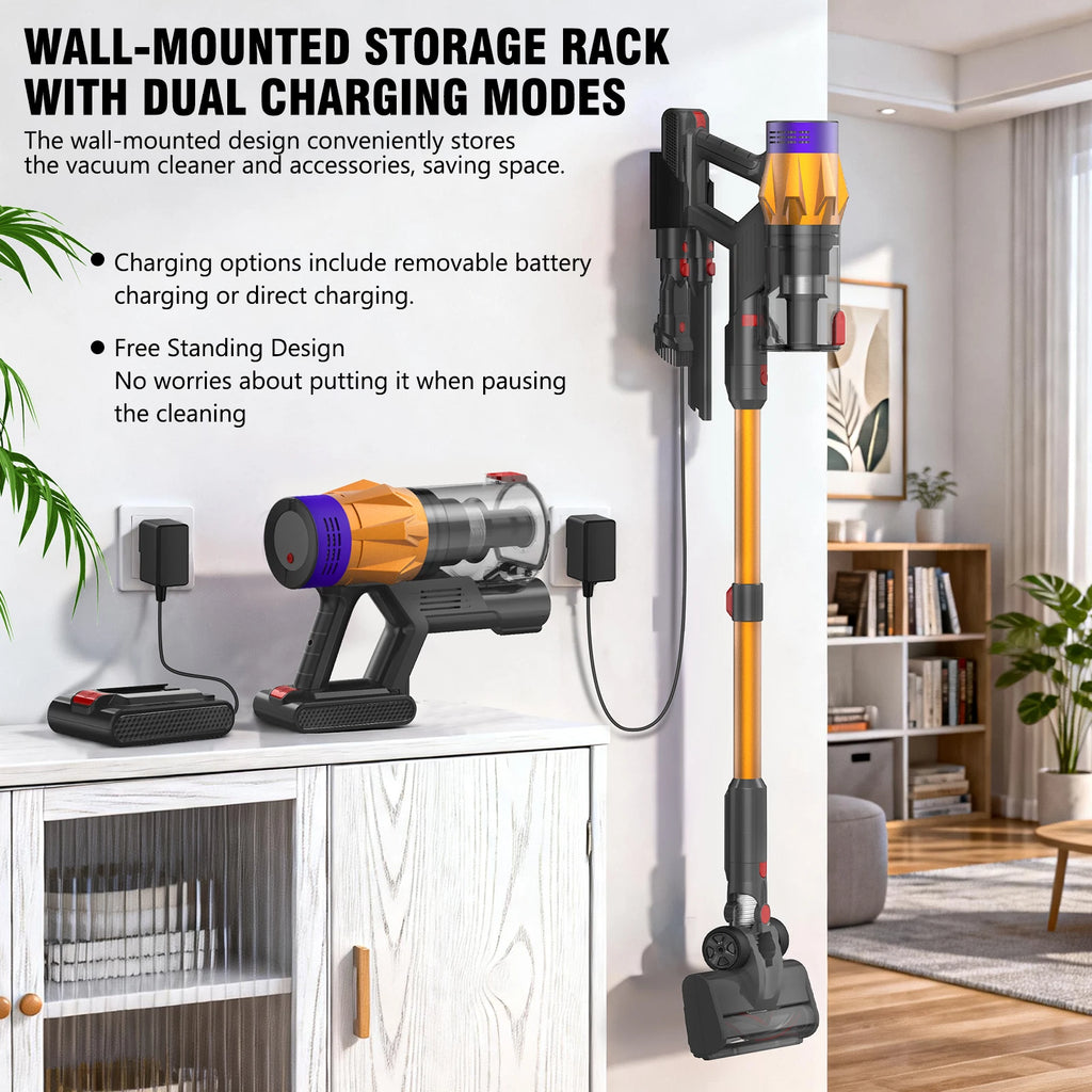 Blossom V18 Cordless Vacuum Cleaner, 550W 45KPA 55Mins Cordless Stick Vacuum Cleaner with Touch Screen, 6 Lbs Very Lightweight