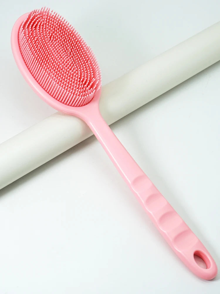 Soft Body Scrubber Shower Exfoliating Scrubs Long Handle Bath Brush Exfoliator Skin Massager Cleaning Brush Bathroom Accessories