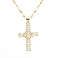Religious Cross Necklace For Women Men Stainless Steel Chain Necklaces Christian Pendant Collar Pray Baptism Christmas Gift