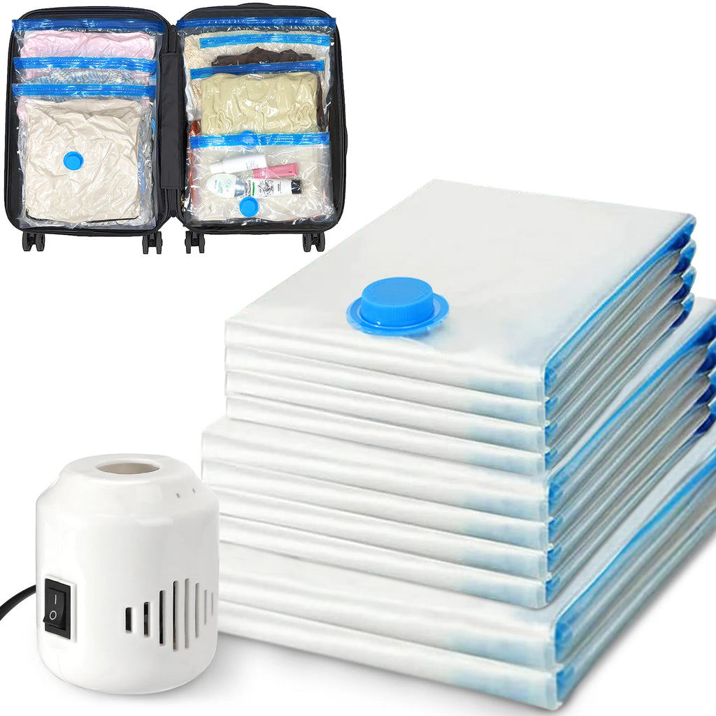 Vacuum Storage Bags with Electric Pumps That Save Space, Available in Multiple Sizes (S/M/L), Made of PA+PE Material, Featuring