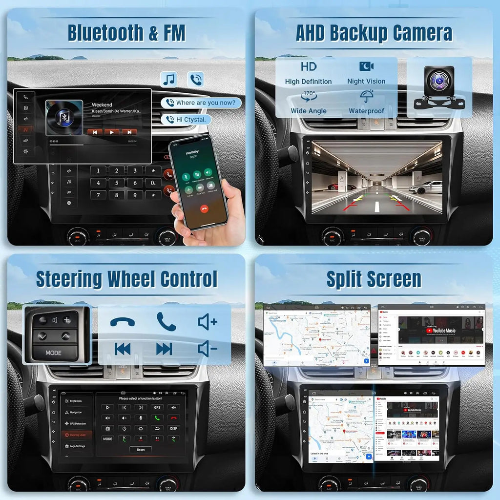8Core Android Car Stereo for Nissan Sentra 2013 2014 2015 2016 2017 2018 2019 Radio Upgrade 10.1" IPS Touchscreen for Sentra Radio with Carplay Android Auto/Bluetooth/WiFi/FM/GPS/Canbus/MIC