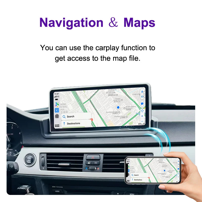 AUTOTOP 10.25" Linux Carplay Touchscreen For BMW 3 Series E90 E91 E92 E93 Left Hand Drive Car Without Original Screen (2005-2012) With Car Multimedia Screen Support Player Wireless Carplay Android Auto Airplay YouTube