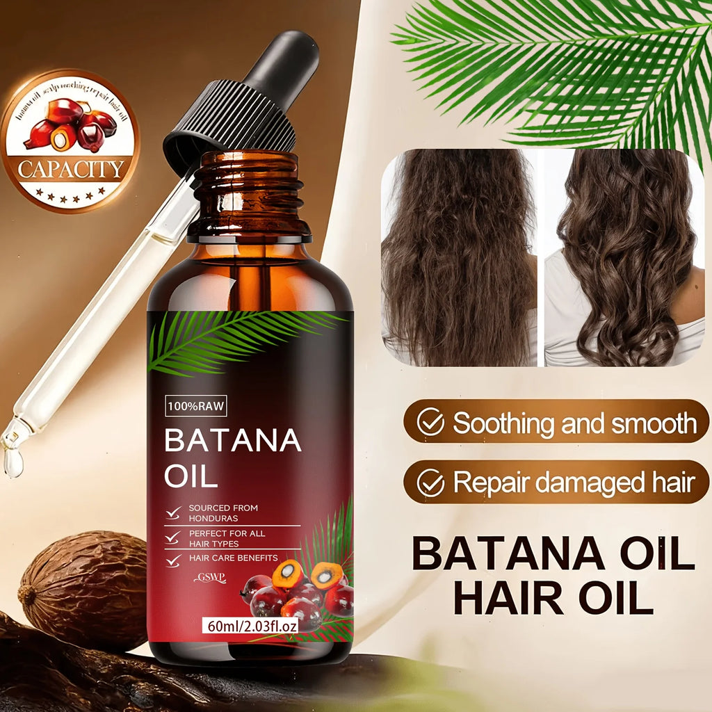 GSWP Batana Oil Hair Oil,Deep moisturizing,Making It Soft And Shiny，deep Conditioning & Strengthening.60ml/120ml