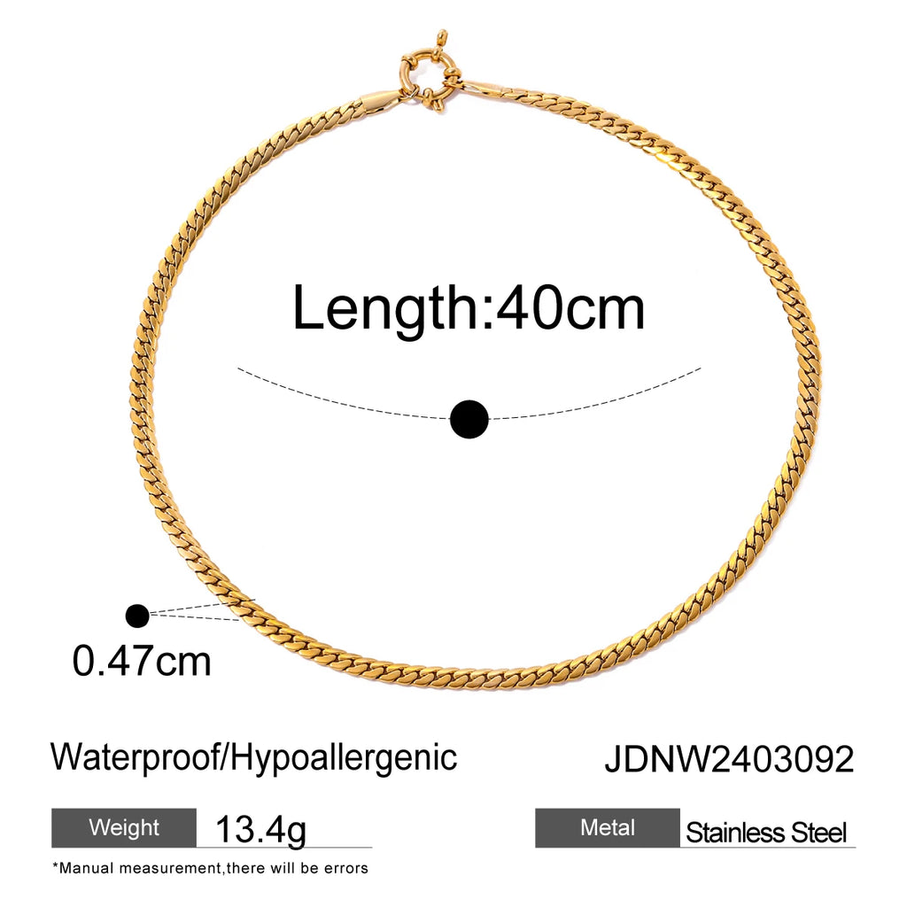 Uworld 18K Gold Stainless Steel Minimalist Cross Chain Necklace Adjustable Multifunctional Clasp Elegant Jewelry Gift for Women