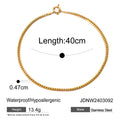 Uworld 18K Gold Stainless Steel Minimalist Cross Chain Necklace Adjustable Multifunctional Clasp Elegant Jewelry Gift for Women