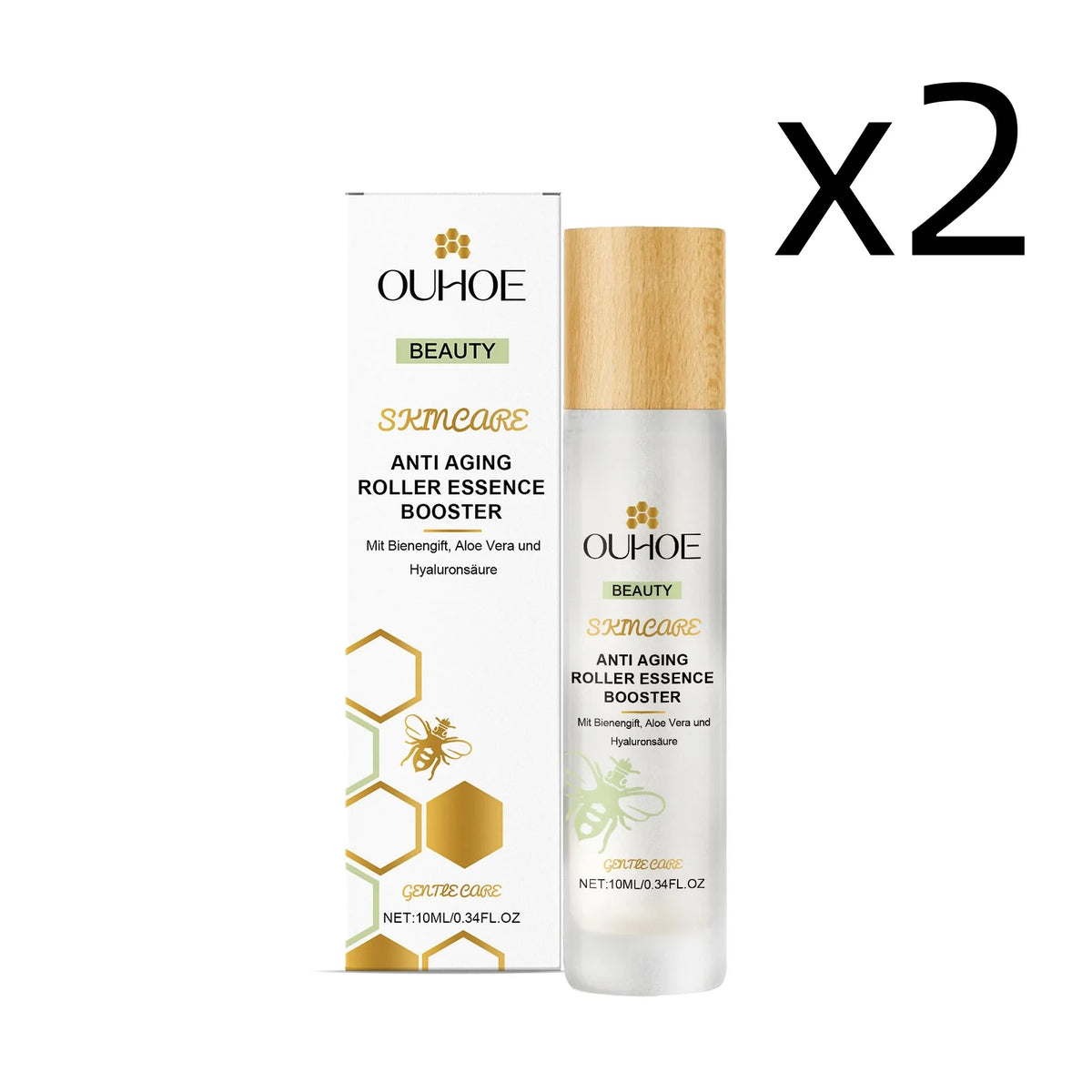 Ouhoe Anti Aging Roller Essence Night Repair Serum Firming Fade Fine Lines Moisturizing Brighten Roll On Facial Skin Care