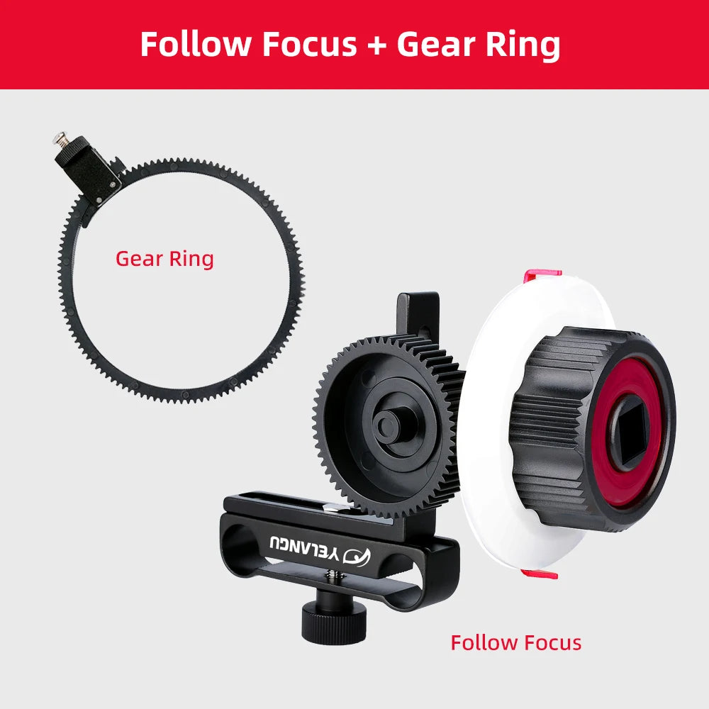 YELANGU Portable Mini Follow Focus Quick Focus Wireless Lens Control For DSLR Camera Gimbal BMPCC 4K Accessories
