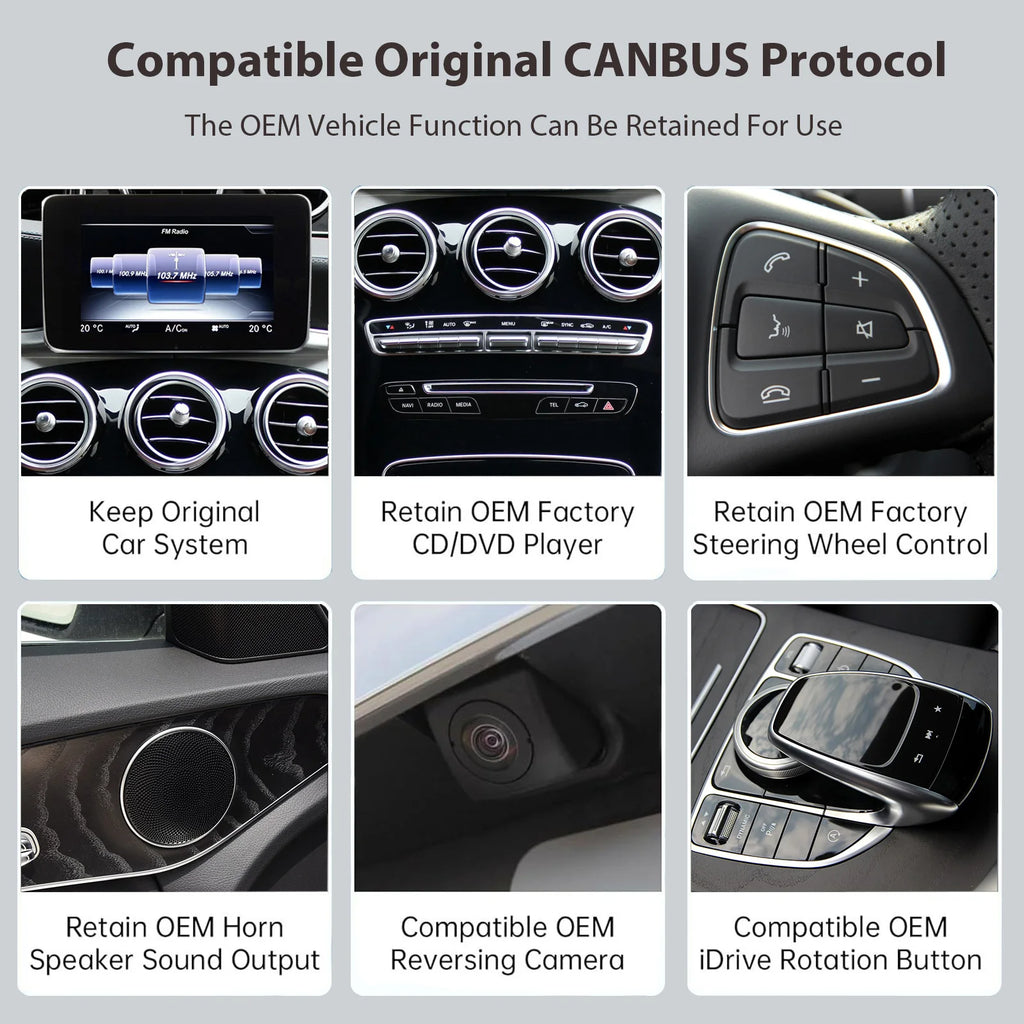 Wireless Carplay/Android Auto 12.3'' Touch Screen Multimedia for Mercedes Benz NTG5.0 GLA CLA GLC W205 W176 C117 X156 W212 W167
