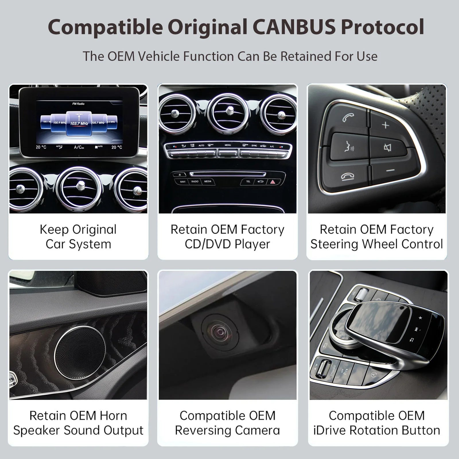 Wireless Carplay/Android Auto 12.3'' Touch Screen Multimedia for Mercedes Benz NTG5.0 GLA CLA GLC W205 W176 C117 X156 W212 W167