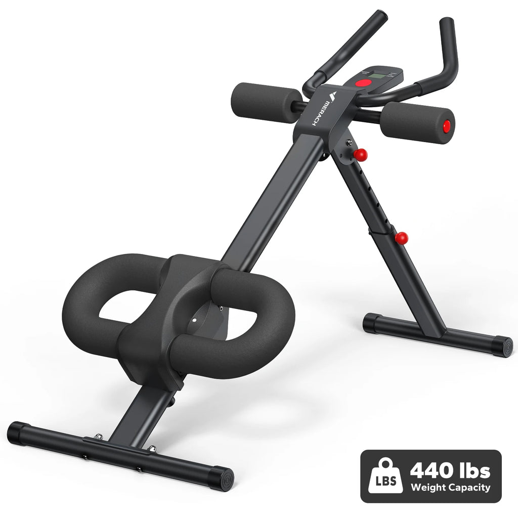 MERACH 2314 Ab Machine Adjustable Trainer Workout Foldable Knee Protection Abdominal Exercise Machine Core Ab Exercise System Trainer