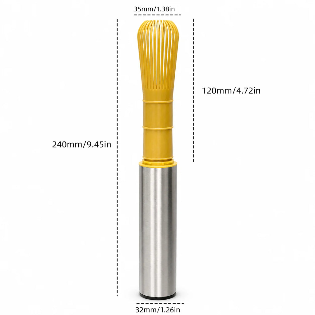 Portable USB Rechargeable Matcha Mixer with Bamboo-Style Whisk Head and Protective Storage Cover for Green Tea Preparation