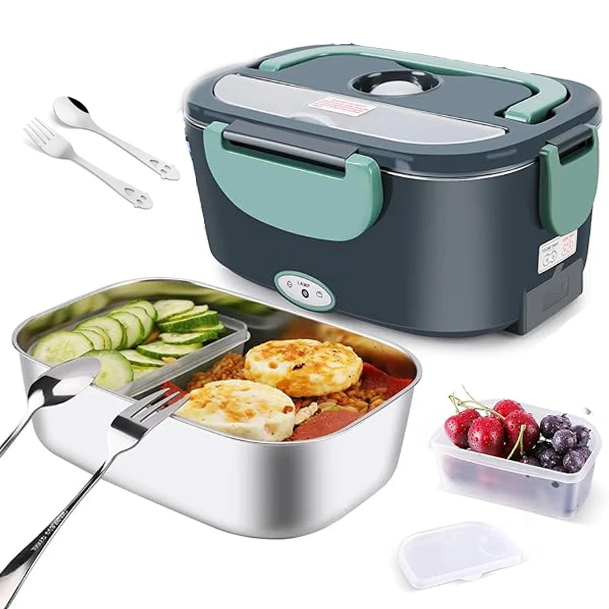 1.5L 65W Electric Lunch Box Food Warmer Portable Food Heater for Car Or Home - Leak Proof 304 Stainless Steel Liner  for office
