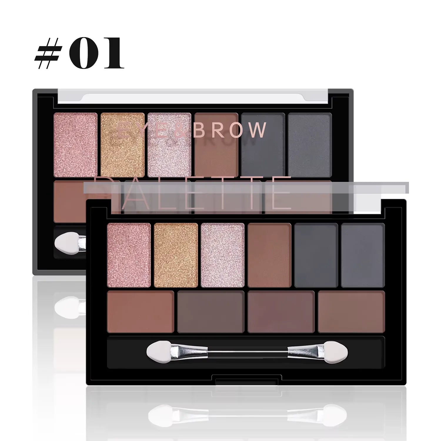 10-Color Eyeshadow Palette Pearlescent Matte Fine Shimmer Earth Tones Long-Lasting & Fall-Out Resistant Highly Pigmented Unisex