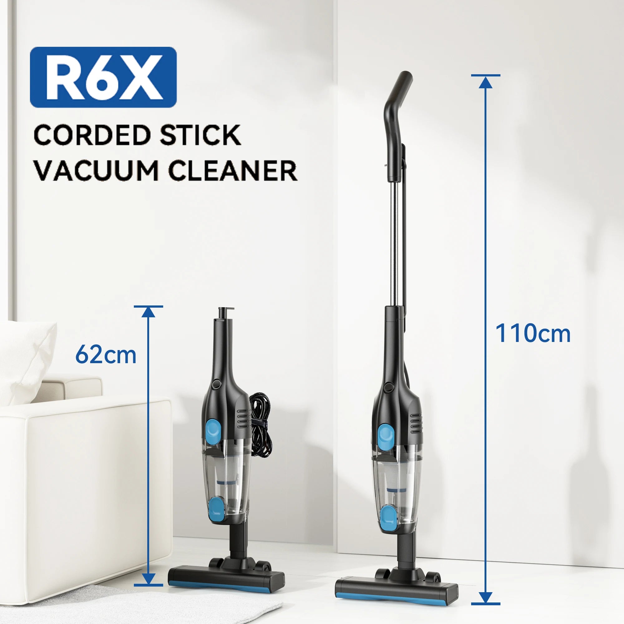 INSE R3S Corded Vacuum Cleaner 16Kpa 6M Extra Long Cord Handheld Vacuum Cleaner for Car Cleaning Hard Floor Household Appliance