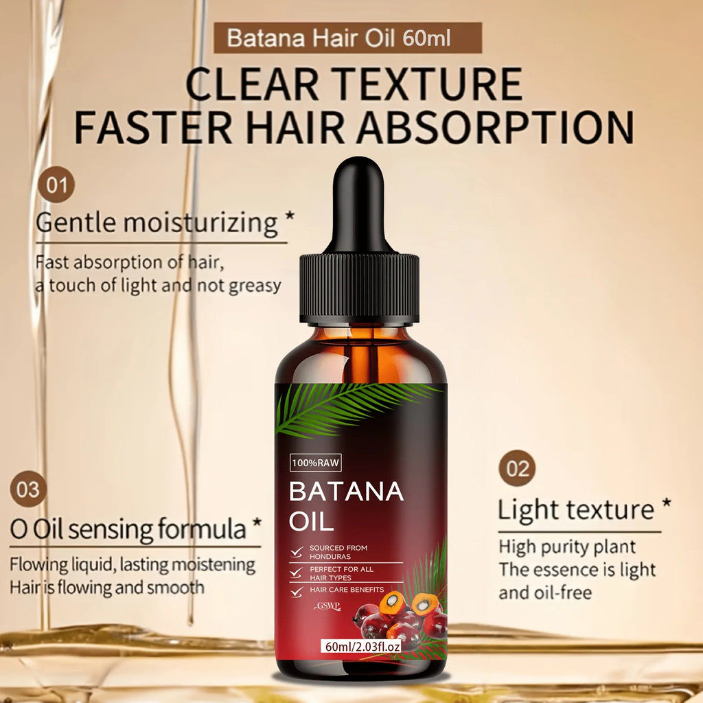 GSWP Batana Oil Hair Oil,Deep moisturizing,Making It Soft And Shiny，deep Conditioning & Strengthening.60ml/120ml