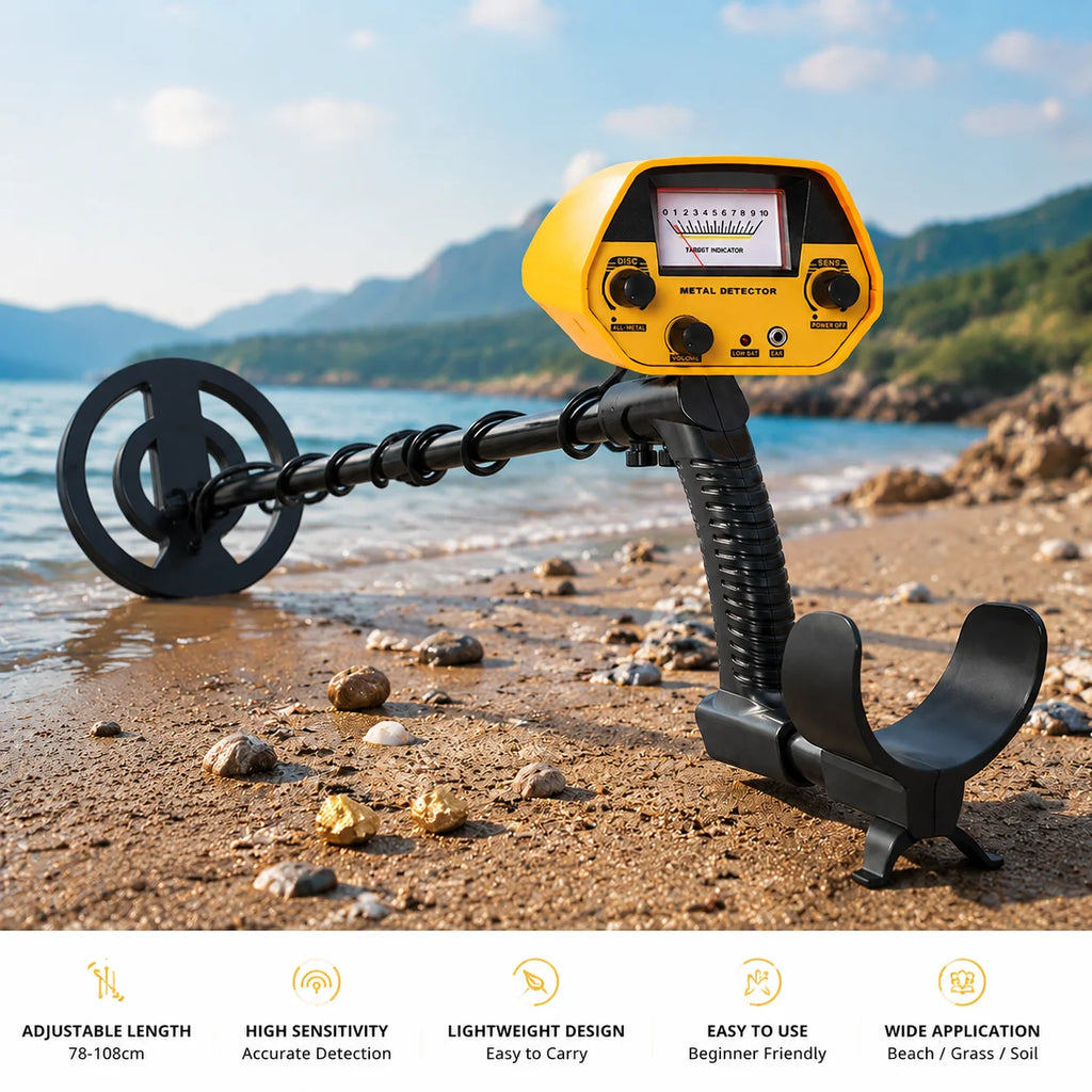 Professional Underground Metal Detector Multi-Mode Gold Detector Portable for Outdoor Treasure Hunting Beach Adventure Archaeological Metal Detecting Equipment