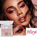 Nine-Color Eyeshadow Palette With Pearl, Fine Sparkle, Layerable Shimmer, Bright Glitter And Vibrant Colors New For Unisex