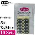 EmmaHelp 10set Back Camera Glass for iPhone 15 14 13 12 16 17 Pro Max Rear Camera Lens Cover Replacement Sticker A+