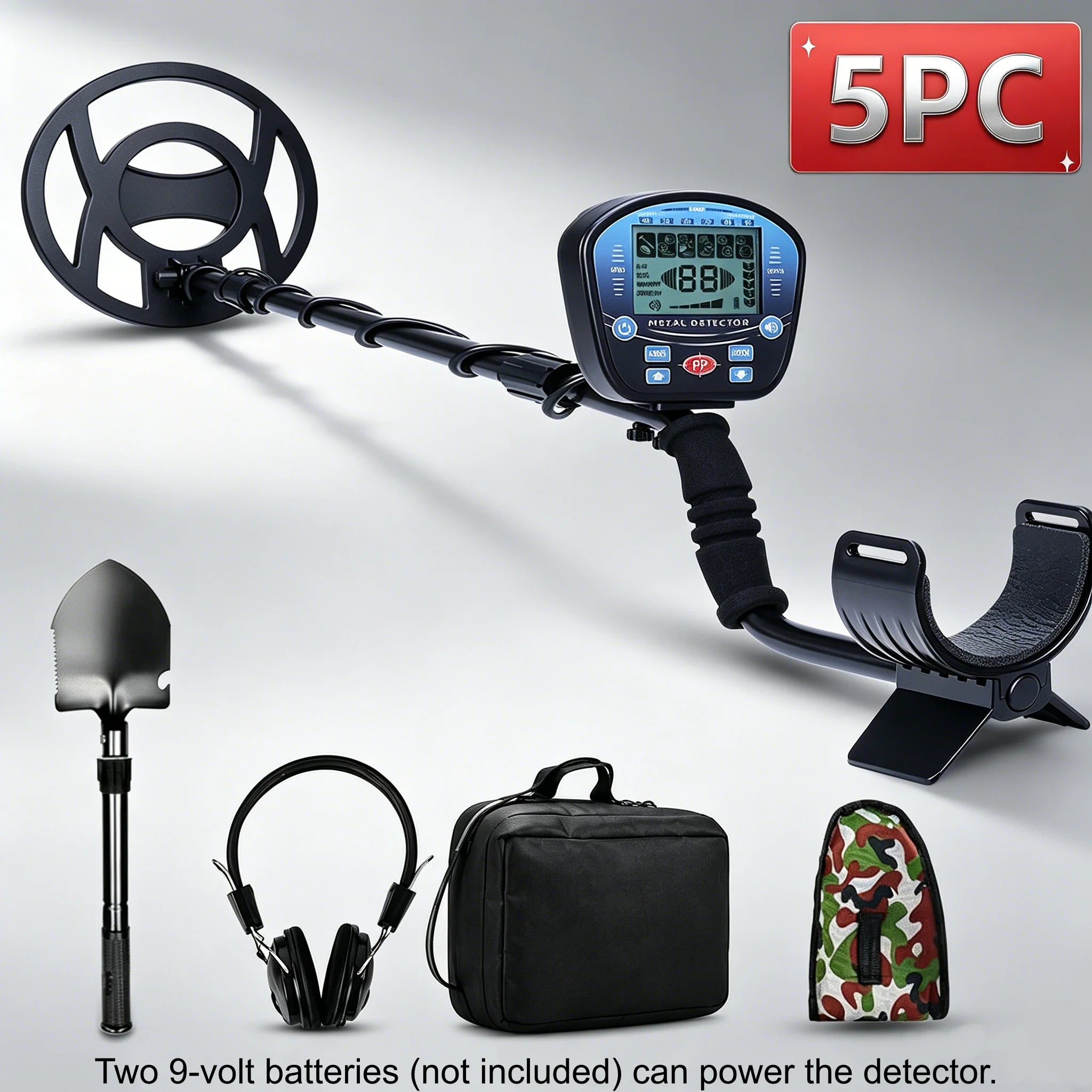 Professional Underground Metal Detector Multi-Mode Gold Detector Portable for Outdoor Treasure Hunting Beach Adventure Archaeological Metal Detecting Equipment