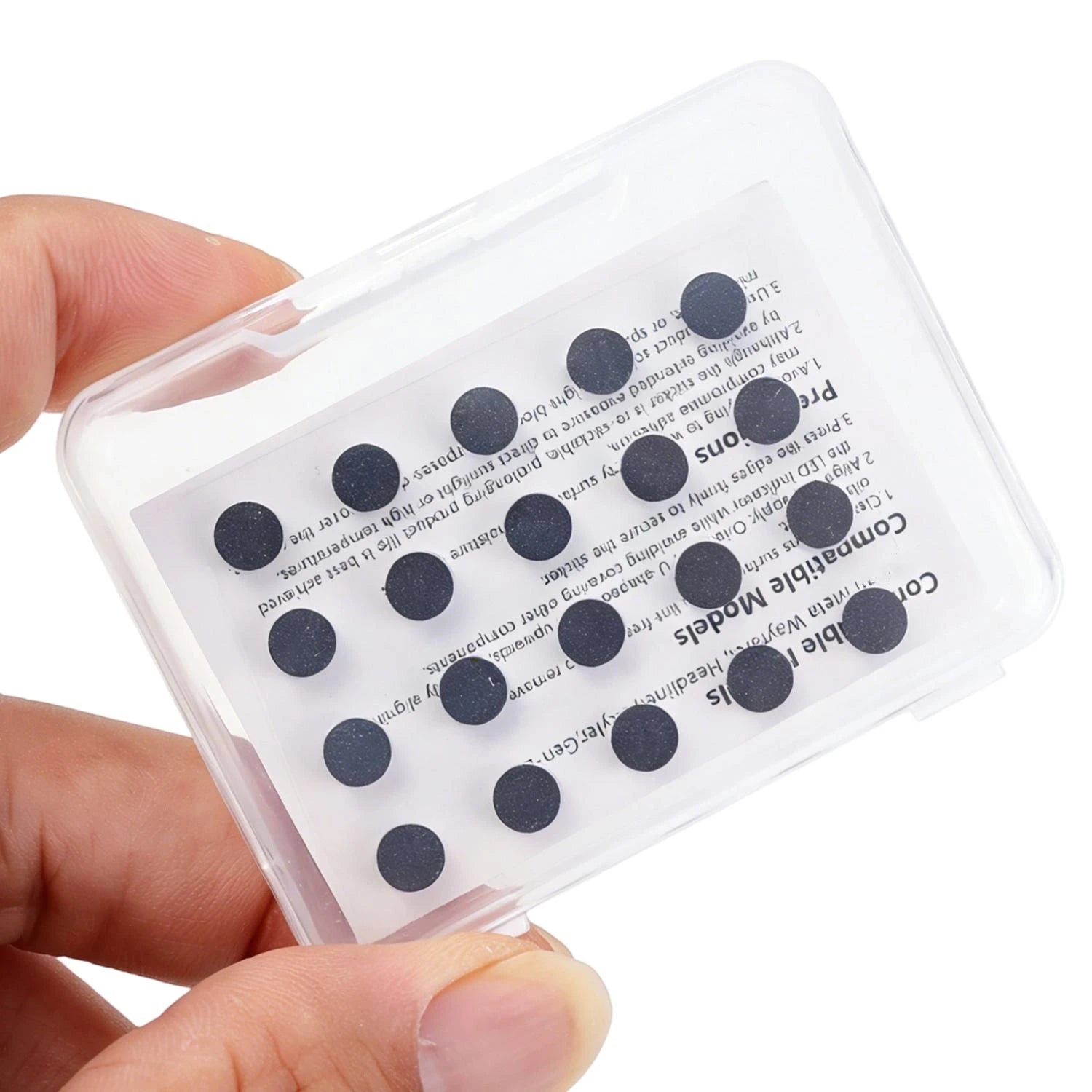 20Pcs Low-Tack LED Light Blocking Sticker Restickable Silicone Glasses Side Shields Baffle for Smart AI Glasses