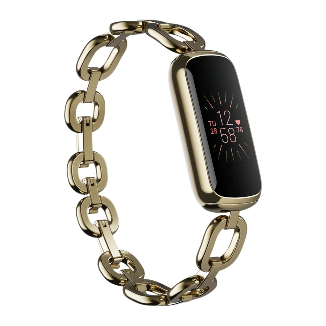 Fitbit Luxe Fitness Tracker AMOLED Screen 24/7 Heart Rate Monitor Sleep SpO2 Stress Tracker Waterproof Smart Bracelet