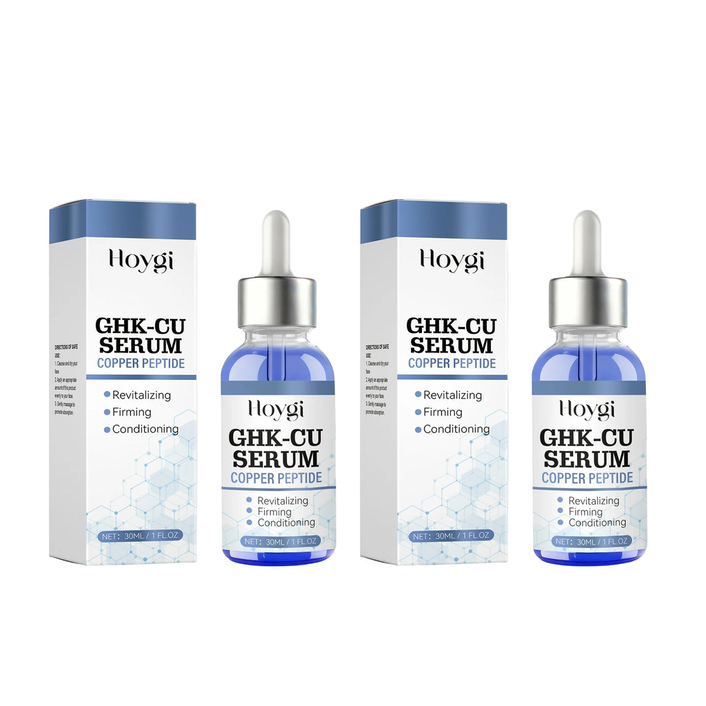 Hoygi Ghk-Cu Copper Peptide Face Serum Hyaluronic Acid Barrier Repair Brightening Effect Instant Hydration Skin Firming Anti-Wrinkle Fade Fine Lines Shrink Pores Facial Skin Care