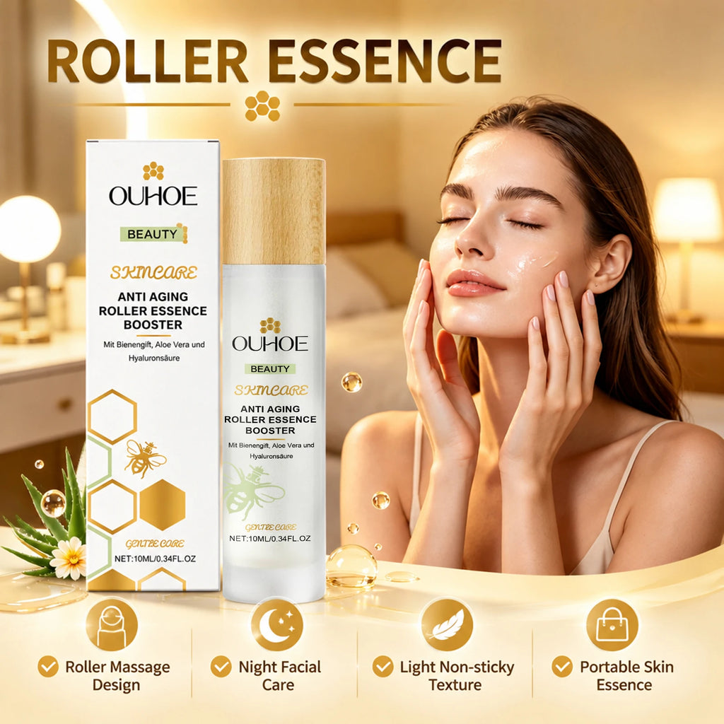 Ouhoe Anti Aging Roller Essence Night Repair Serum Firming Fade Fine Lines Moisturizing Brighten Roll On Facial Skin Care