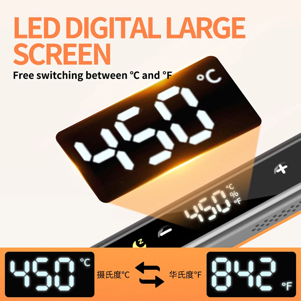 8–15W USB Digital Smart Soldering Iron, Wireless Temperature-Adjustable Mini Soldering Iron Set, Type-C Connector, 180–450°C