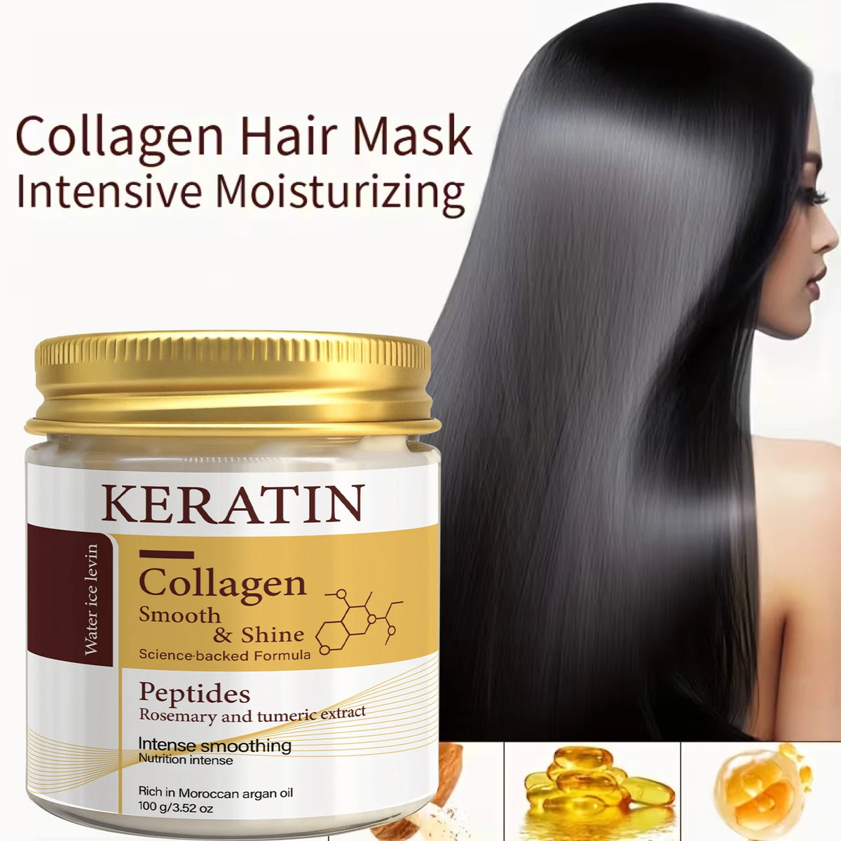 7-In-1 Multi Oil Hair Mask Rosemary Peppermint Castor Oil Keratin Biotin Nourish Scalp Fix Dry Brittle Frizzy Hair Daily Care