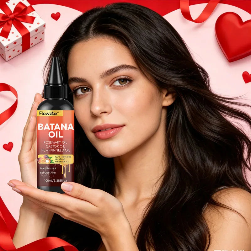 2PCS 7 In 1 Biotin & Rosemary Hair Oil, Enriched With Biotin, Keratin, Batana Oil, Jojoba Oil, And Other Hair, Nourishing Ingredients, Lightweight, 72-hour Moisture, 100ml, Perfect Valentine's Day And Mother's Day Gift For Bo