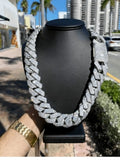 15mm Hip Hop Cubic Zircon CZ Iced Out Bubbles Cuban Link Chain Necklace For Men's Jewelry Birthday Gift