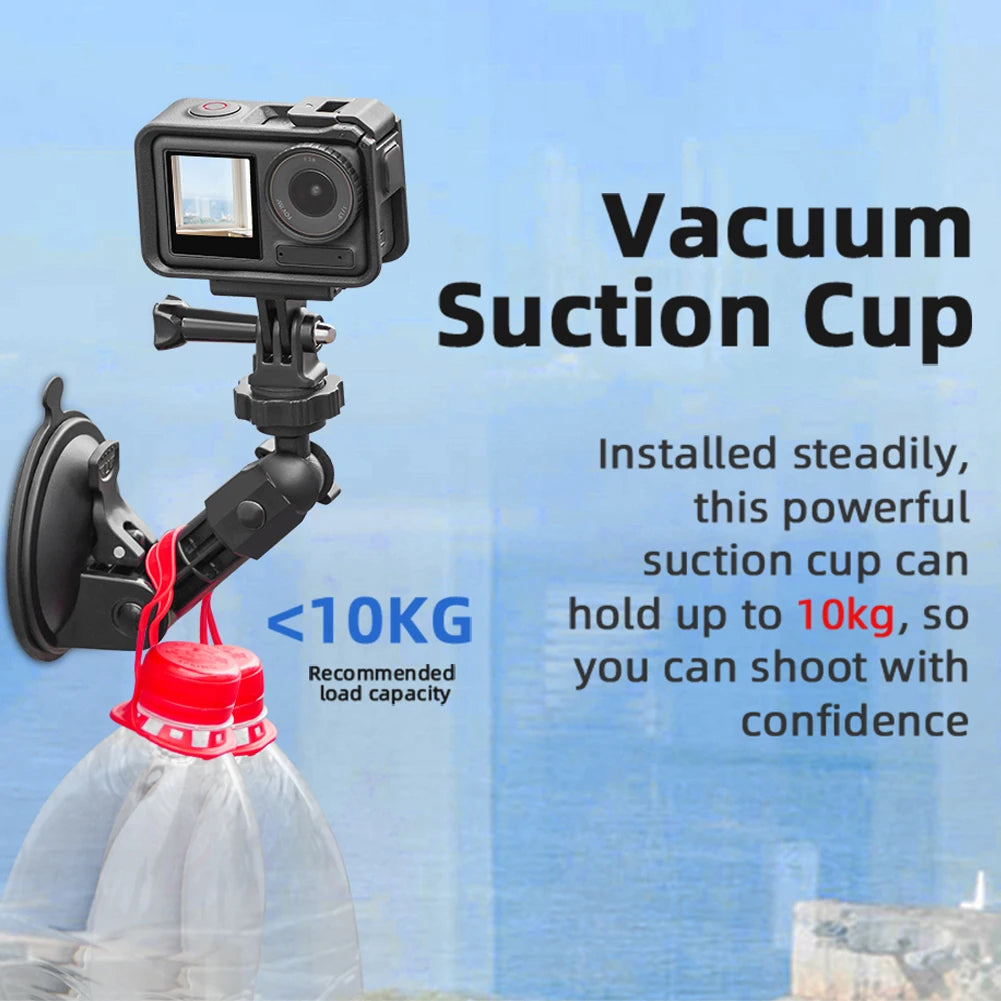 For DJI Osmo Pocket 3 Car Mount Adapter - Suction Cup Expansion Bracket Holder for GoPro Hero Insta360 Action Camera Accessories