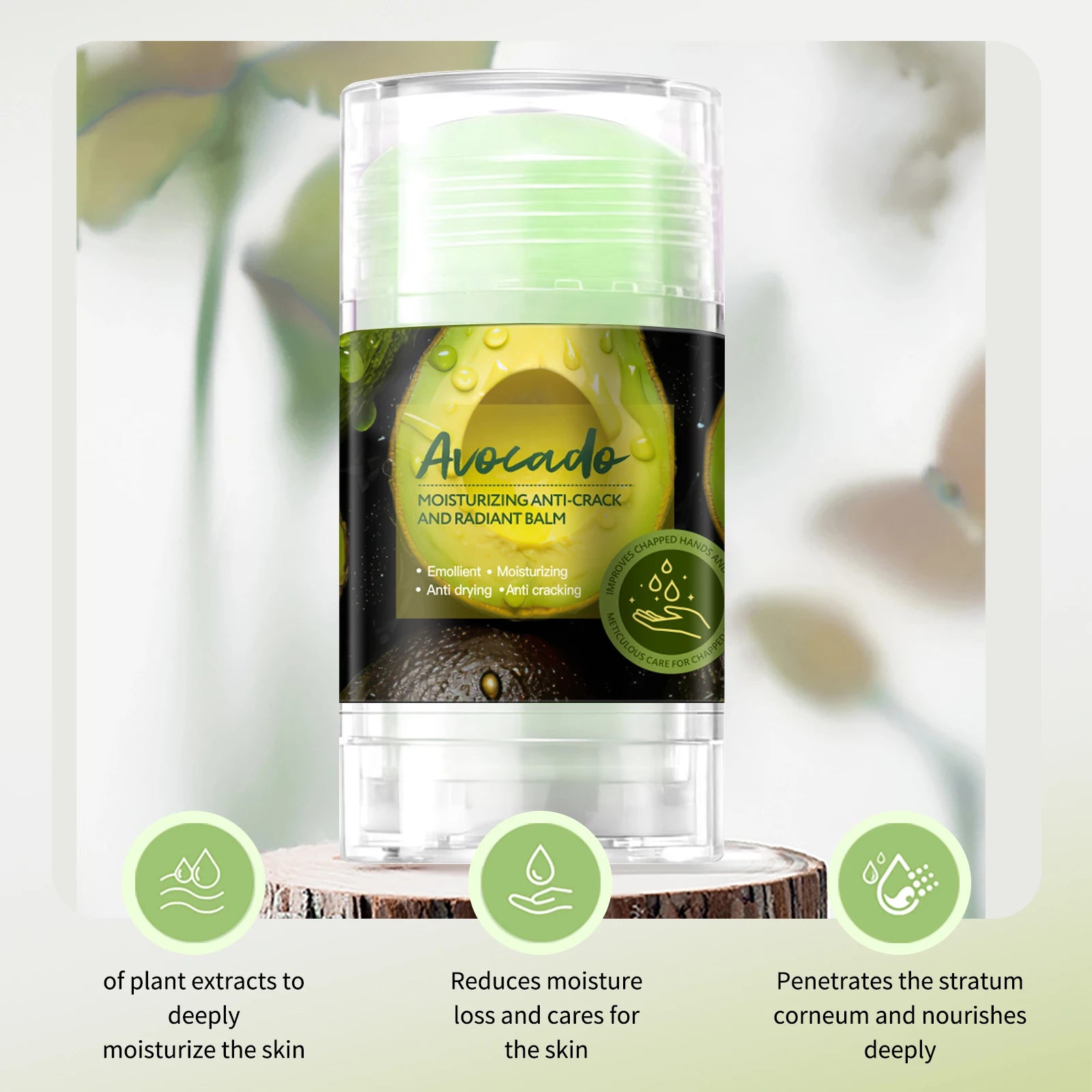 Avocado Anti Crack Foot Cream Herbal Anti-Drying Heel Chapped Repair Balm Dead Skin Remove Foot Mask Moisturizing Hand Feet Care